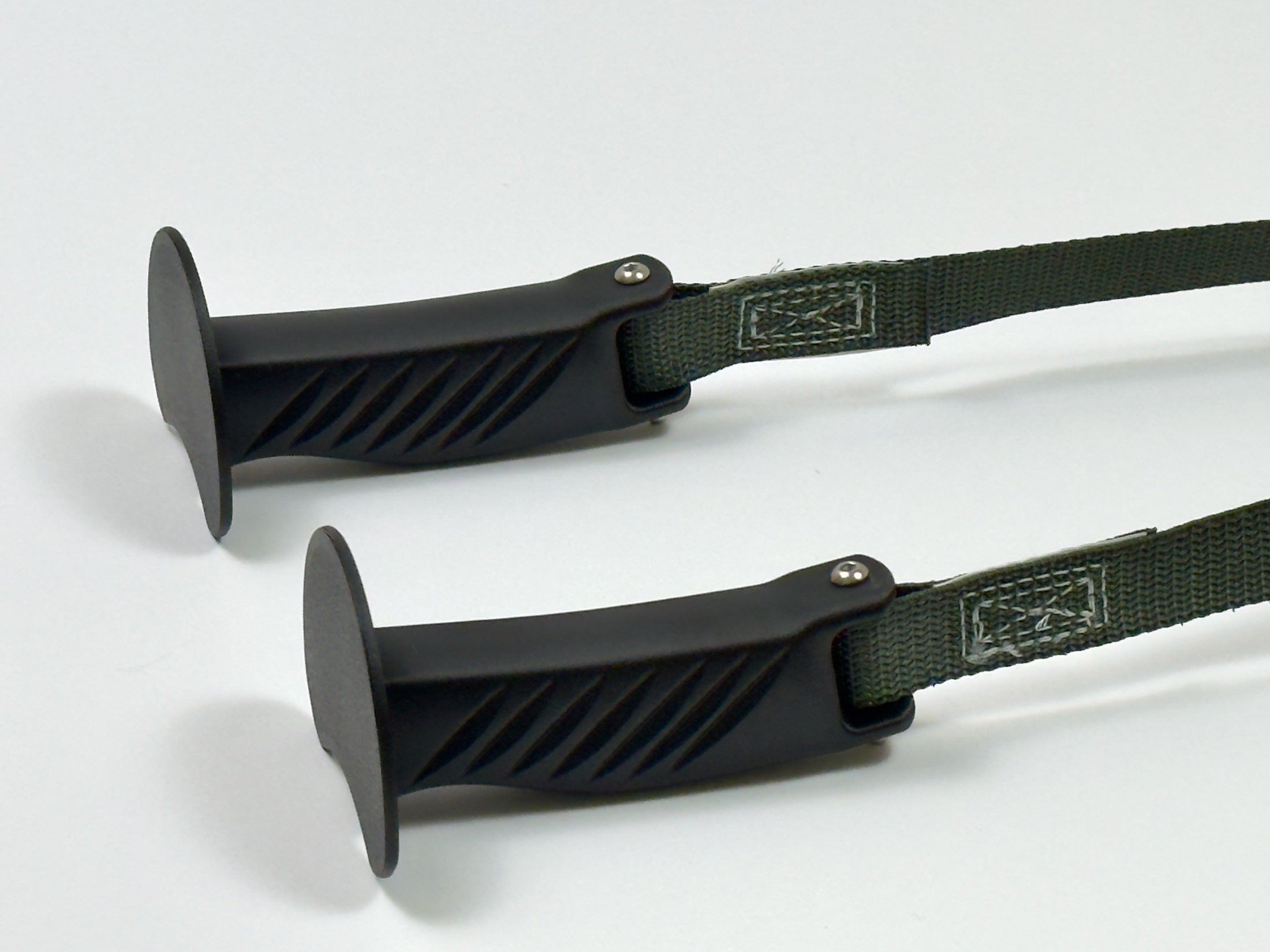 ForgePull grip body and box-stitched webbing close-up